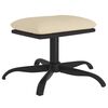 vidaXL Fu&szlig;hocker Creme 60x60x36 cm Stoff und Kunstleder