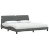 vidaXL Bett mit Matratze Dunkelgrau 200x200 cm Stoff