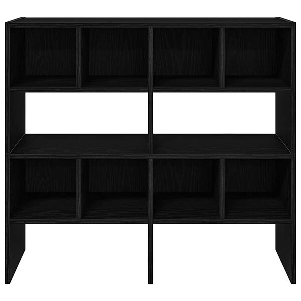 vidaXL Schuhregale 2 Stk. Stapelbar Schwarz Eichen-Optik 89,5x30x40 cm