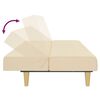 vidaXL Schlafsofa 2-Sitzer Creme Stoff