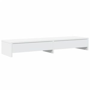vidaXL Monitorst&auml;nder mit Schubladen Wei&szlig; 100 x 27 x 15 cm Holzwerkstoff
