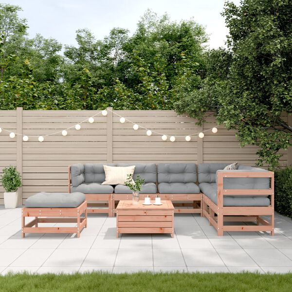 vidaXL 8-tlg. Garten-Lounge-Set mit Kissen Massivholz Douglasie
