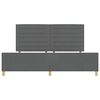 vidaXL Bettgestell mit Kopfteil Dunkelgrau 200 x 200 cm Stoff
