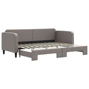 vidaXL Tagesbett Ausziehbar Taupe 80x200 cm Stoff