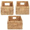 vidaXL Aufbewahrungsk&ouml;rbe 3 pcs Natur 40 x 30 x 18 cm Wasserhyazinthe