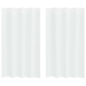 vidaXL Voile-Vorhang 2 stk. Wei&szlig; 140 x 175 cm Polyester