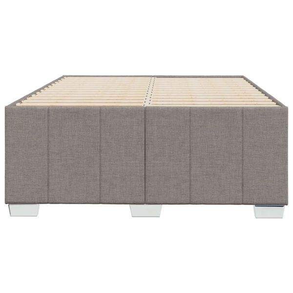 vidaXL Bettgestell ohne Matratze Taupe 120x190 cm Stoff