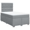 vidaXL Boxspringbett mit Matratze Hellgrau 120x200 cm Stoff