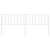 vidaXL Kopfteil Metall Weiß 193 cm