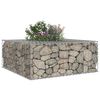 vidaXL Gabionen Hochbeet Silber 100 x 100 x 40 cm Verzinkter Stahl