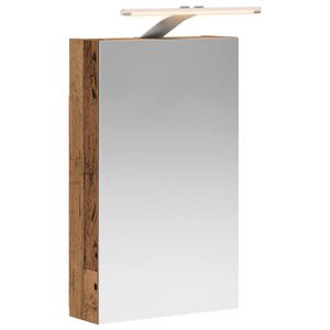 vidaXL Badezimmerspiegelschrank mit Regal Altholz 30 x 10,5 x 50 cm