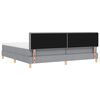 vidaXL LED Boxspringbett mit Matratze Hellgrau 200 x 200 cm Stoff