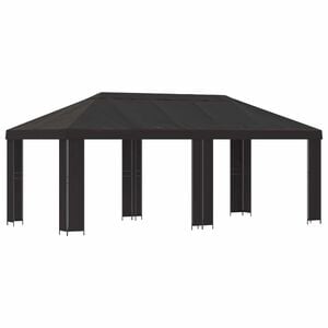 vidaXL Garten Pavillon 6 x 3 m Anthrazit Polyester und Stahl 190
