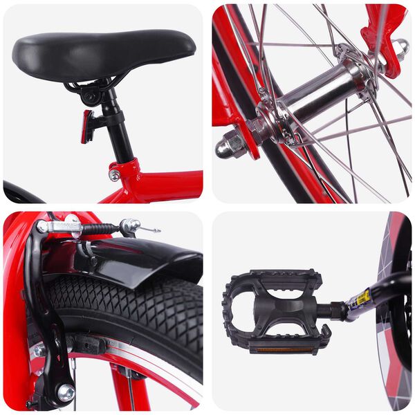 vidaXL Kinderfahrrad 20 Zoll f&uuml;r 6-11 Jahre alt Rot