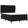 vidaXL Boxspringbett mit Matratze Schwarz 140 x 190 cm Stoff