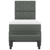 vidaXL Boxspringbett mit Matratze Dunkelgrau 80 x 200 cm Stoff