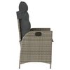 vidaXL 3-tlg. Bistro-Set mit Kissen Grau Poly Rattan