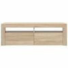 vidaXL TV-Schrank mit LED-Leuchten Sonoma-Eiche 120x35x40 cm