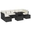 vidaXL Garten-Sofa-Set 8 Stk. Schwarz und Creme