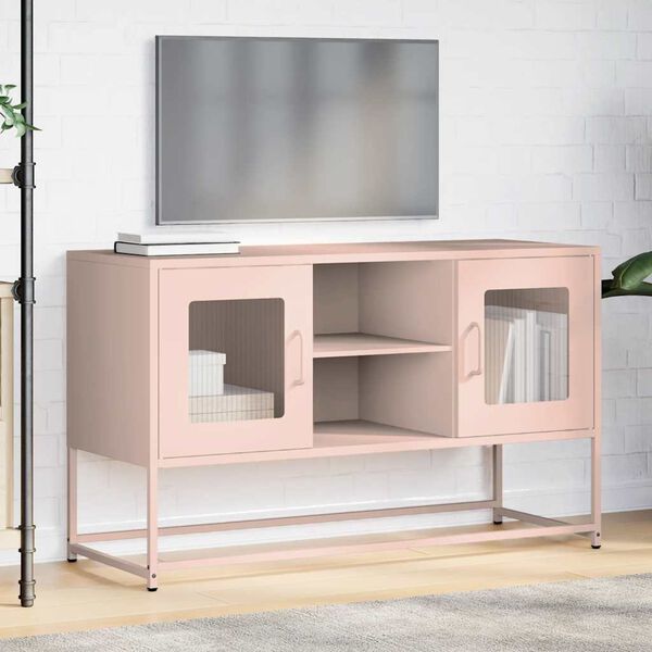 vidaXL TV-Schrank Rosa 100,5x39x60,5 cm Stahl