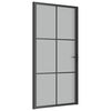 vidaXL Innent&uuml;r 102,5x201,5 cm Schwarz Mattglas und Aluminium