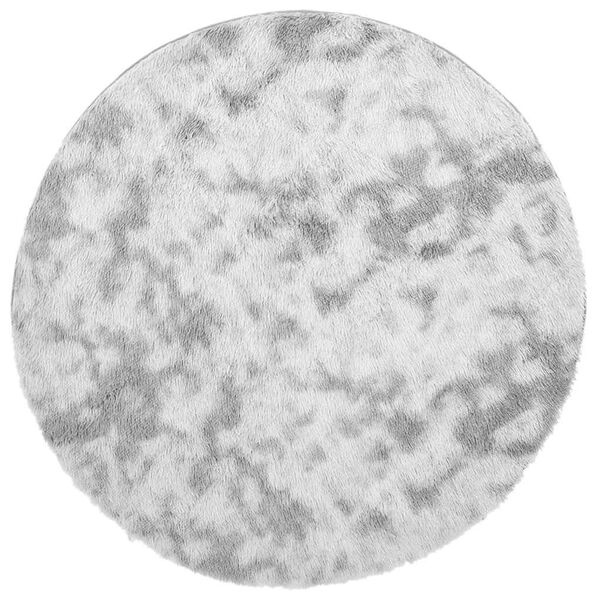 vidaXL Teppich Shaggy Hochflor NAVARRA Silbergrau 240x240 cm Polyester