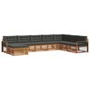 vidaXL Outdoor-Sofagarnitur 8 stk. Natur und Anthrazit