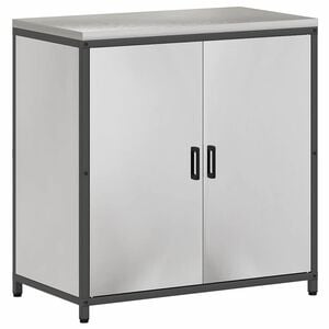 vidaXL K&uuml;chenaufbewahrungsschrank HATTEM Silber 90 x 50 x 92 cm Stahl