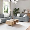 vidaXL 2-teiliges Sofa-Set mit Kissen, hellgrauer Stoff