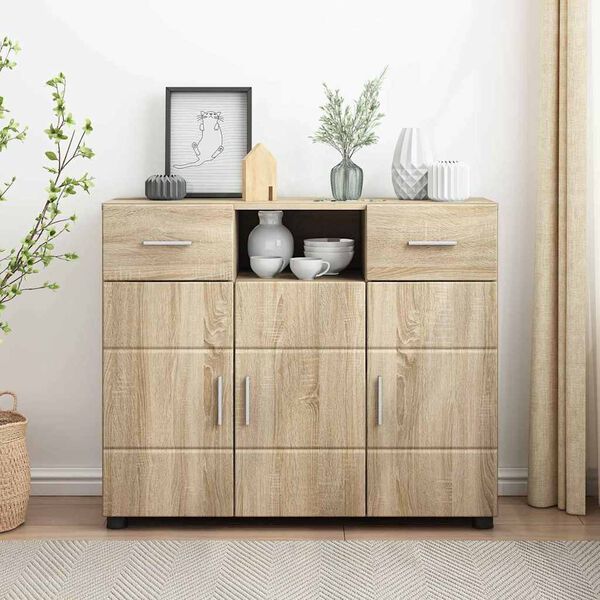 vidaXL Holzschrank Sonoma-Eiche 88,5 x 30,5 x 73 cm Holzwerkstoff