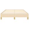 vidaXL Bettgestell ohne Matratze Creme 120x200 cm Stoff