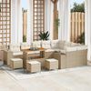 vidaXL Garten-Sofa-Set mit Kissen mit Speicher 13 pcs Beige und Creme