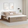 vidaXL Ottoman-Bett mit Matratzen Cappuccino 200x200cm Kunstleder
