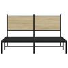 vidaXL Metallbett ohne Matratze Sonoma-Eiche 150x200 cm