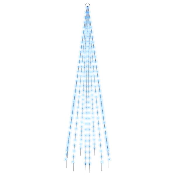 vidaXL LED-Weihnachtsbaum f&uuml;r Fahnenmast Blau 310 LEDs 300 cm