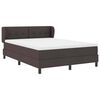 vidaXL Boxspringbett mit Matratze Dunkelbraun 140 x 200 cm Stoff