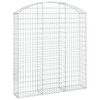 vidaXL Gabione mit Hochbogen 150x30x160/180 cm Verzinktes Eisen