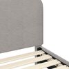 vidaXL Kinderbettgestell mit Kopfteil Hellgrau 90 x 200 cm Schafstoff