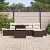 vidaXL Gartensofa-set mit Kissen 6 pcs Braun und Creme Poly-Rattan