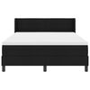 vidaXL Boxspringbett mit Matratze Schwarz 190 x 140 cm Polyester