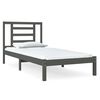 vidaXL Massivholzbett Grau Kiefer 90x190 cm