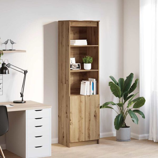vidaXL Highboard Artisan-Eiche 50x35x180 cm Holzwerkstoff