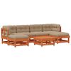vidaXL Garten-Lounge-Set 7 pcs Wachsbraun Massives Kiefernholz