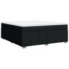 vidaXL Boxspringbett mit Matratze Schwarz 180x200 cm Stoff