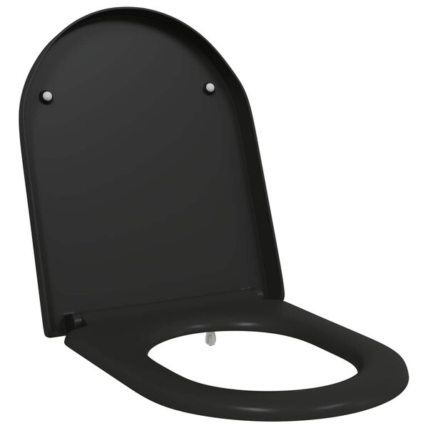 vidaXL Toilettensitz Schwarz 49 x 36 x 4 cm Duroplast