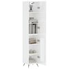 vidaXL Highboard Hochglanz-Wei&szlig; 34,5x34x180 cm Holzwerkstoff