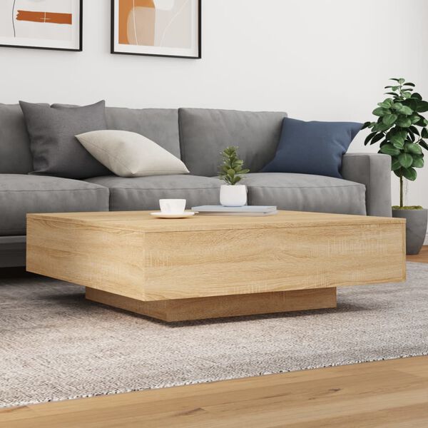 vidaXL Couchtisch Sonoma-Eiche 100x100x31 cm Holzwerkstoff