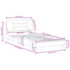 vidaXL Bettgestell ohne Matratze "Hvar" Grau 100x200 cm Kunstleder