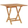 vidaXL Klappbarer Gartentisch Natur 90 x 90 x 75 cm Massives Teakholz
