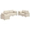 vidaXL Sofa 2 stk. Beige Leinenmischgewebe